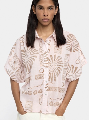 Фото ракурс 1 - Жіноча рожева сорочка Parfois артикул 239661 _PK FW2025