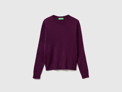 Фото ракурс 1 - Женский бордовый свитер Benetton артикул 1002D1K01 20R 25A