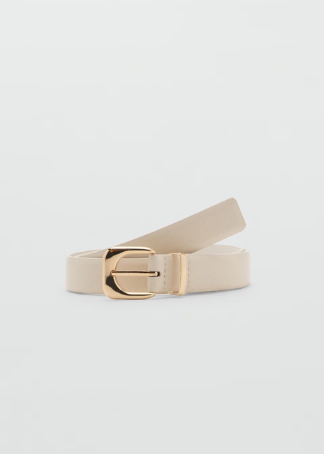 Жіночий молочний ремінь Mango артикул 17051132 05 1 season Фото ракурс 1 - Жіночий молочний ремінь Mango артикул 17051132 05 1 season