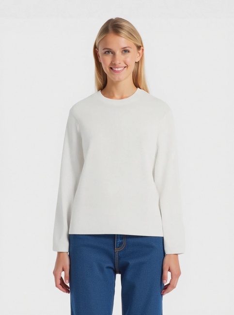 Жіночий молочний джемпер Piazza Italia артикул 55863 IVORY FW2025 Фото ракурс 1 - Жіночий молочний джемпер Piazza Italia артикул 55863 IVORY FW2025