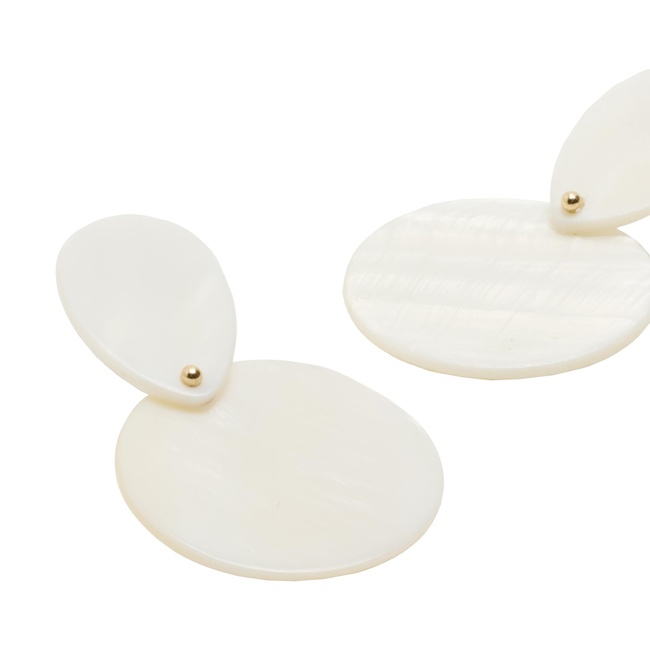 Жіночі білі сережки Parfois артикул 235141 _WT FW2025 Фото ракурс 2 - Жіночі білі сережки Parfois артикул 235141 _WT FW2025