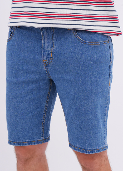 Чоловічі сині шорти Lee Cooper артикул LCM251-5055 Mid blue FW2025 Фото ракурс 1 - Чоловічі сині шорти Lee Cooper артикул LCM251-5055 Mid blue FW2025