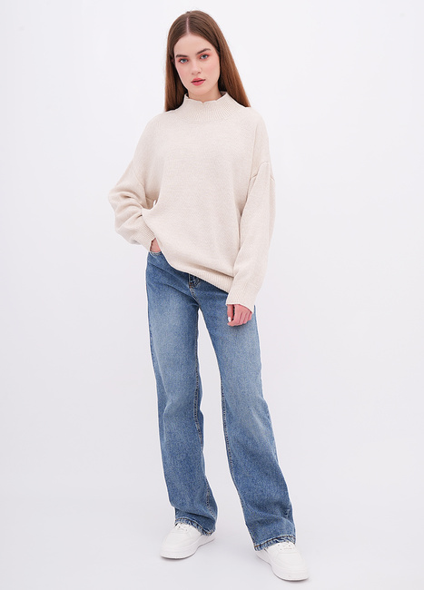 Женские синие джинсы EQUILIBRI артикул W568 018 000 NAVY BLUE FW2025 Фото ракурс 1 - Женские синие джинсы EQUILIBRI артикул W568 018 000 NAVY BLUE FW2025