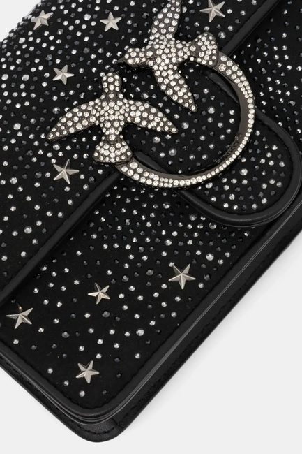 Жіноча чорна сумка Pinko артикул 100074-A20F Z99F FW2024 Фото ракурс 4 - Жіноча чорна сумка Pinko артикул 100074-A20F Z99F FW2024