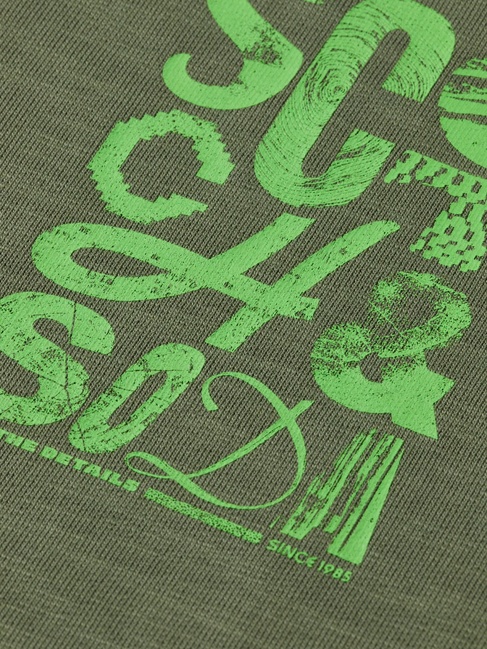 Фото ракурс 7 - Мужской зеленый свитшот SCOTCH & SODA артикул 181285 300 FW2025