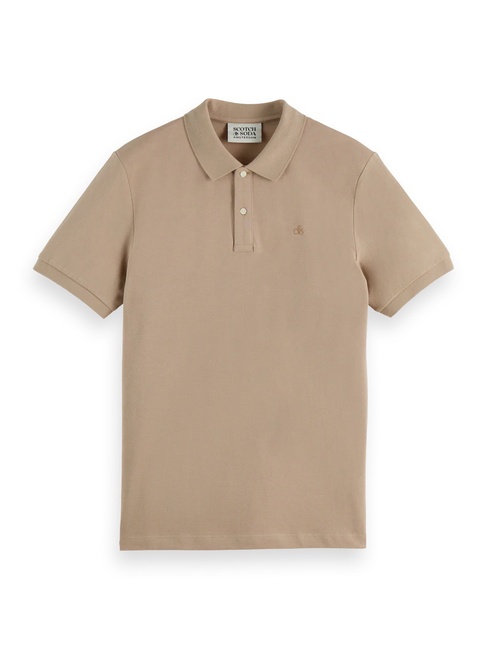 Фото ракурс 5 - Чоловіча бежева футболка поло SCOTCH & SODA артикул 181310 411 FW2025