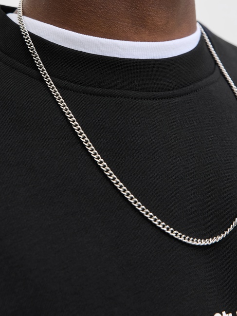 Мужской черный свитшот Jack & Jones артикул 12278791 Black FW2025 Фото ракурс 5 - Мужской черный свитшот Jack & Jones артикул 12278791 Black FW2025