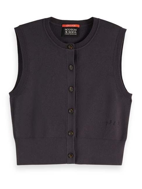 Фото ракурс 5 - Женский коричневый жилет SCOTCH & SODA артикул U9A00824T U078 FW2025