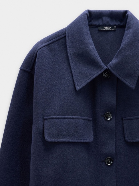 Фото ракурс 5 - Женская синяя рубашка Parfois артикул 238487 _NV FW2025