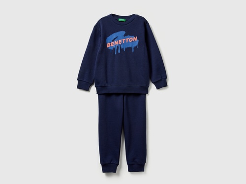 Фото ракурс 1 - Синий комплект одежды Benetton для мальчиков артикул 3J68GK00S.P 252 25A