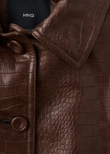 Жіноча коричнева куртка Mango артикул 27061239 30 2 season Фото ракурс 5 - Жіноча коричнева куртка Mango артикул 27061239 30 2 season
