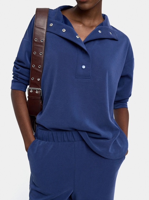 Фото ракурс 1 - Жіночий синій світшот Parfois артикул 239493 _MI FW2025