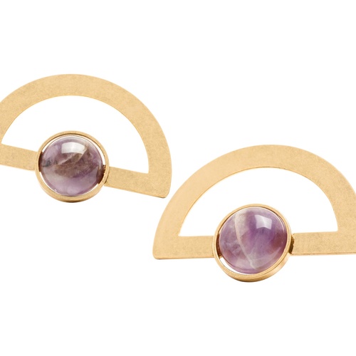 Фото ракурс 2 - Женские золотые серьги Parfois артикул 237401 _PU FW2025