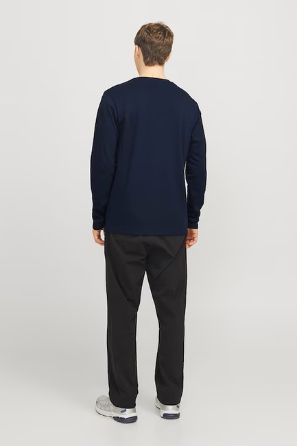 Фото ракурс 2 - Чоловічий синій лонгслів Jack & Jones артикул 12273134 Sky Captain SS2025