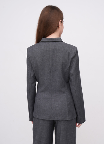 Фото ракурс 2 - Жіноча сіра сорочка EQUILIBRI артикул BW491014 101 Grey FW2025