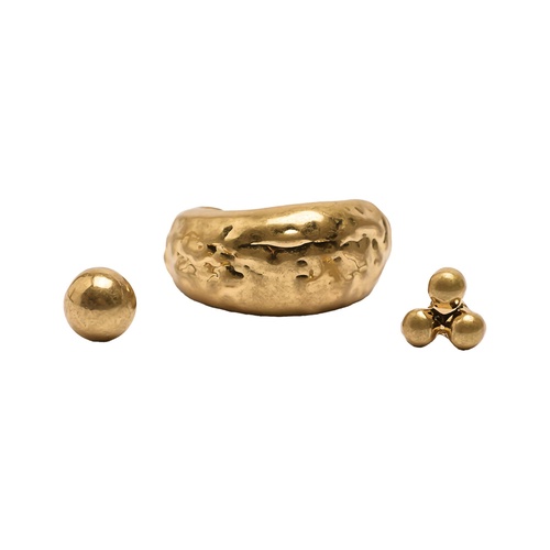 Фото ракурс 2 - Женские золотые серьги Parfois артикул 239182 _GD FW2025