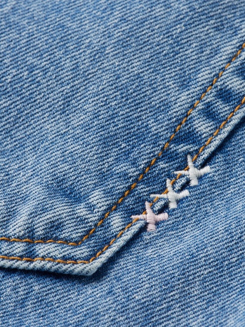 Женская синяя юбка SCOTCH & SODA артикул 179562 V414 SS2025 Фото ракурс 4 - Женская синяя юбка SCOTCH & SODA артикул 179562 V414 SS2025