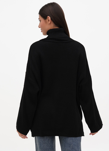 Фото ракурс 2 - Жіночий чорний светр EQUILIBRI артикул W342 014 000 Black FW2024