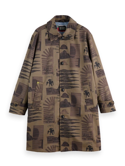 Фото ракурс 5 - Чоловіче бежевe пальто SCOTCH & SODA артикул 181699 260 FW2025