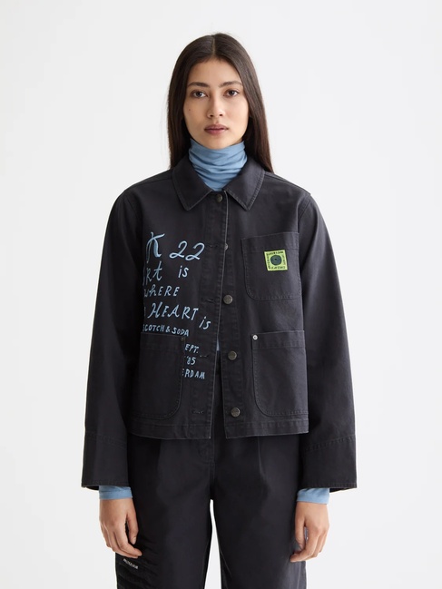 Жіноча коричнева куртка SCOTCH & SODA артикул U9G00782T U078 FW2025 Фото ракурс 1 - Жіноча коричнева куртка SCOTCH & SODA артикул U9G00782T U078 FW2025