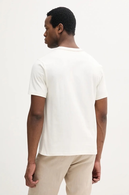 Фото ракурс 2 - Чоловіча молочна футболка Benetton артикул 34BNU10AP 0R2 25P
