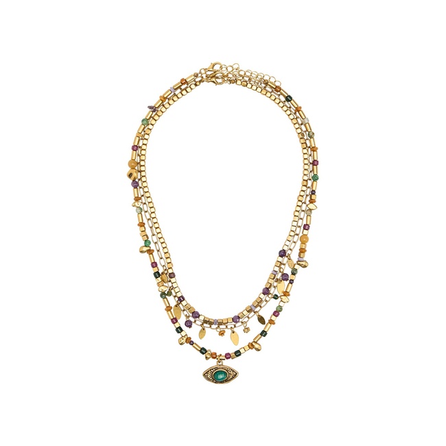 Фото ракурс 1 - Женское разноцветное ожерелье Parfois артикул 241011 _HM FW2025
