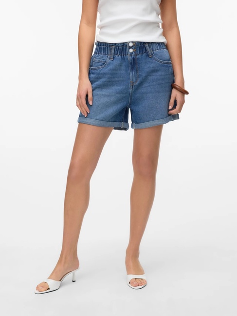 Жіночі сині шорти Vero Moda артикул 10307784 Medium Blue Denim FW2025 Фото ракурс 1 - Жіночі сині шорти Vero Moda артикул 10307784 Medium Blue Denim FW2025
