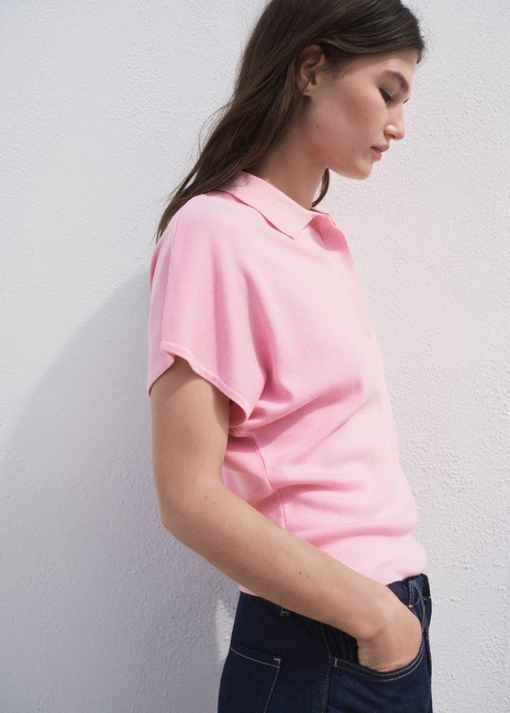 Фото ракурс 2 - Женский розовый джемпер Mango артикул 17014105 85 1 season