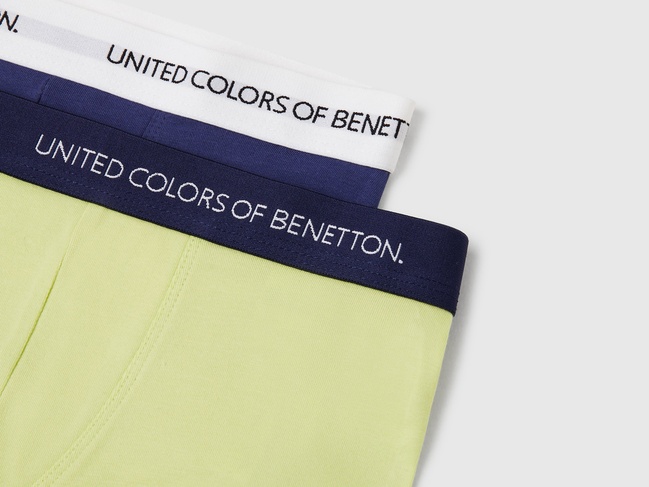 Фото ракурс 3 - Зелено-синій набір білизни для хлопчиків Benetton  артикул 3OP80X230 0M4 25P