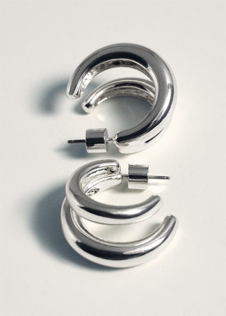 Жіночі срібні сережки Mango артикул 17014128 PL 1 season Фото ракурс 3 - Жіночі срібні сережки Mango артикул 17014128 PL 1 season