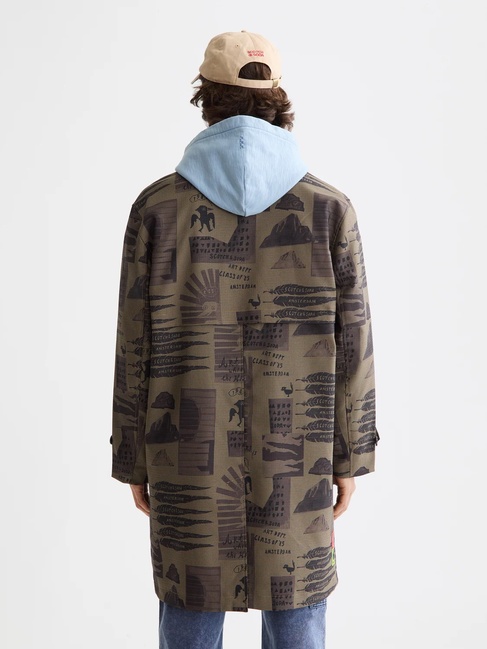 Фото ракурс 2 - Чоловіче бежевe пальто SCOTCH & SODA артикул 181699 260 FW2025