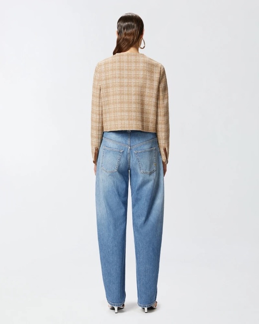 Женский бежевый жакет Pinko артикул 104834-A2BR CI8 SS2025 Фото ракурс 2 - Женский бежевый жакет Pinko артикул 104834-A2BR CI8 SS2025