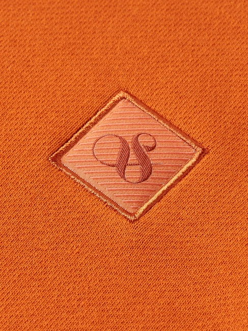 Чоловічий помаранчевий світшот SCOTCH & SODA артикул 181276 610 FW2025 Фото ракурс 6 - Чоловічий помаранчевий світшот SCOTCH & SODA артикул 181276 610 FW2025