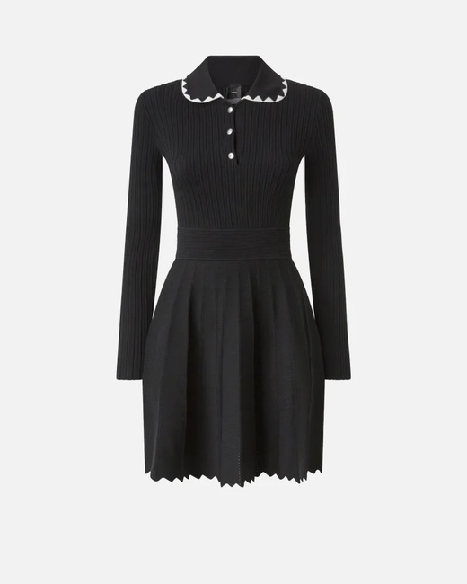 Женское серое платье Pinko артикул 105422-A2PT ZZ2 FW2025 Фото ракурс 4 - Женское серое платье Pinko артикул 105422-A2PT ZZ2 FW2025