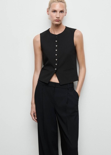 Фото ракурс 1 - Женский черный жилет Mango артикул 17086349 99 1 season