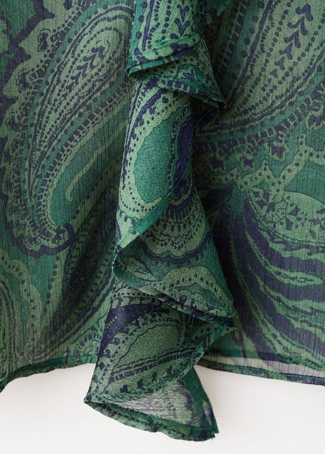 Женская зеленая блузка Mango артикул 17039120 43 1 season Фото ракурс 5 - Женская зеленая блузка Mango артикул 17039120 43 1 season