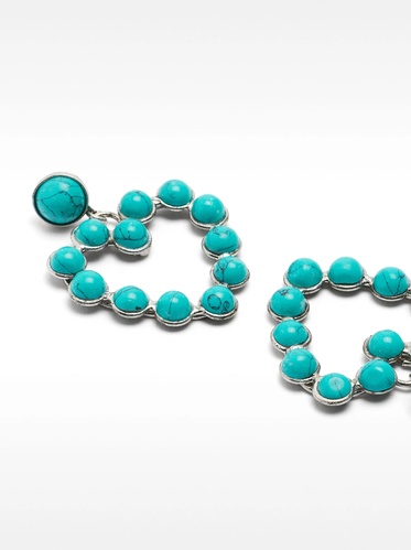 Фото ракурс 2 - Жіночі бірюзові сережки Parfois артикул 232533 _TQ SS2025