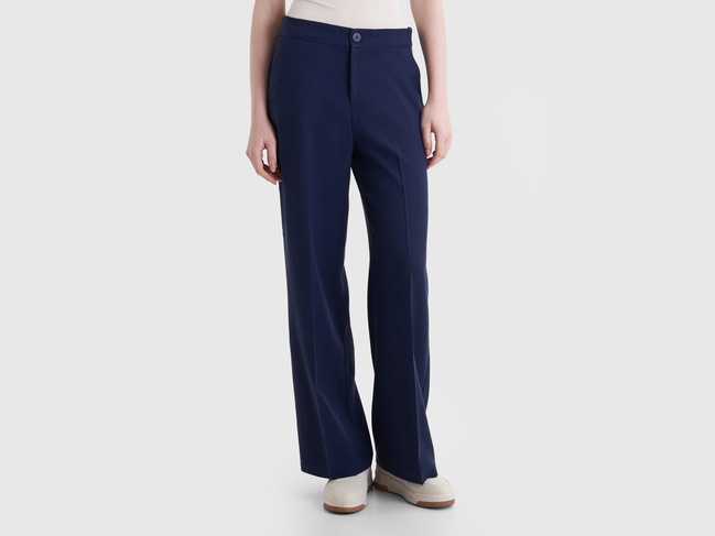 Фото ракурс 1 - Жіночі сині штани Benetton артикул 4T91DF099 252 25P