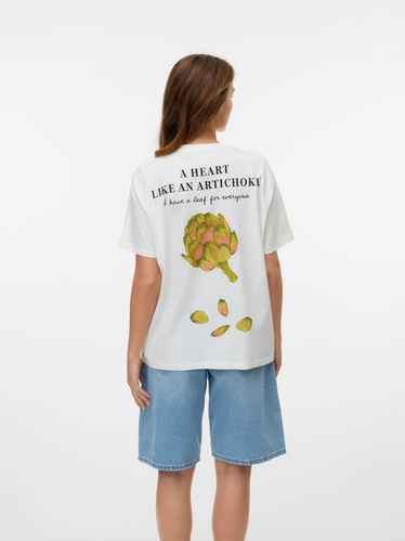 Фото ракурс 2 - Жіноча біла футболка Vero Moda артикул 10329799 snow white FW2025