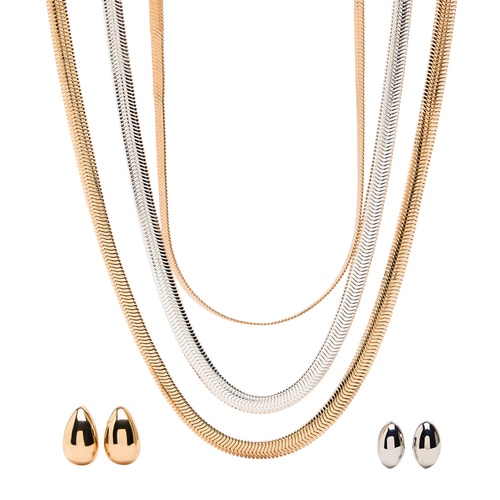 Фото ракурс 1 - Жіночий золото-срібний набір Parfois артикул 237546 _MM FW2025