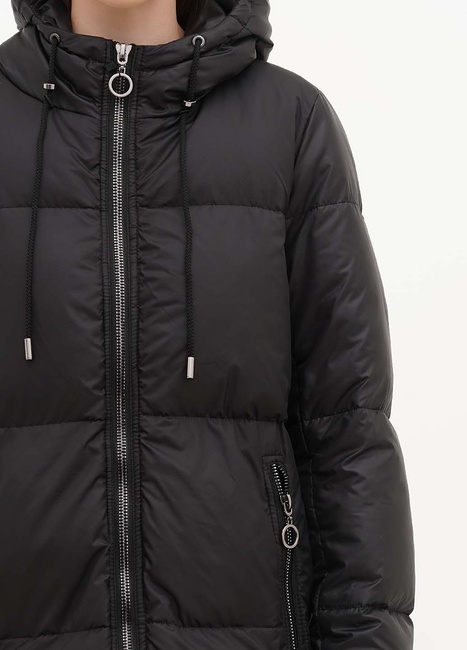 Фото ракурс 3 - Женская чёрная куртка EQUILIBRI  артикул NV Jacket Zax Black FW2024