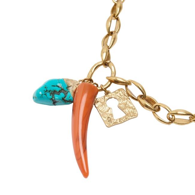 Женское золотое ожерелье Parfois артикул 238645 _HM FW2025 Фото ракурс 2 - Женское золотое ожерелье Parfois артикул 238645 _HM FW2025