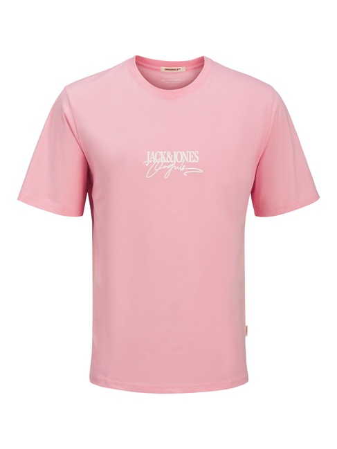 Мужская розовая футболка Jack & Jones артикул 12276784 Tickled Pink FW2025 Фото ракурс 3 - Мужская розовая футболка Jack & Jones артикул 12276784 Tickled Pink FW2025