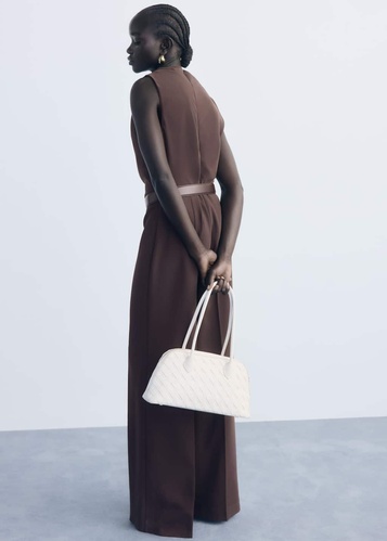 Фото ракурс 2 - Жіночий коричневий комбiнезон Mango артикул 17981260 32 1 season