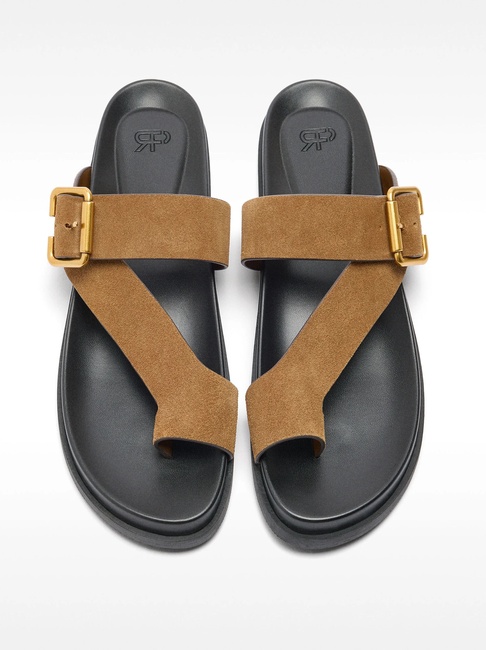 Фото ракурс 5 - Женские коричневые босоножки Parfois артикул 232282 _CA SS2025