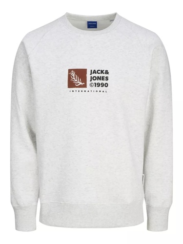 Фото ракурс 1 - Чоловічий білий світшот Jack & Jones артикул 12262958 bright white FW2024