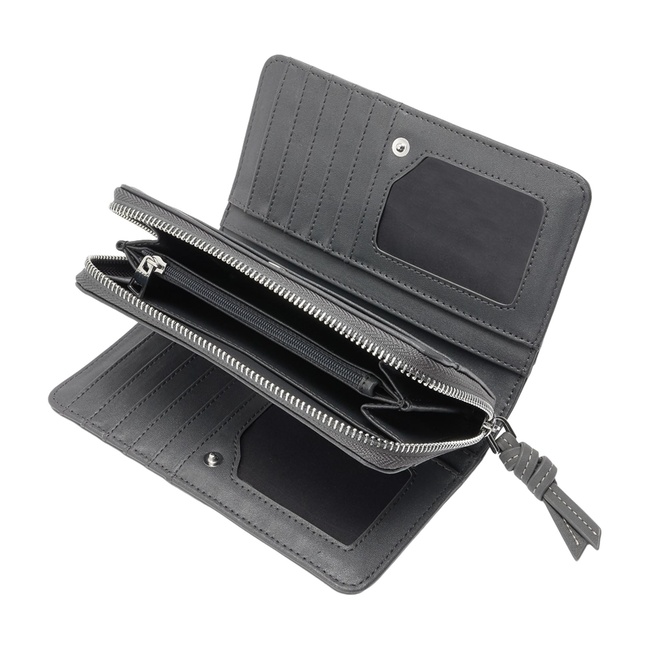 Фото ракурс 4 - Женский серый кошелёк Parfois артикул 242065 _GY SS2026