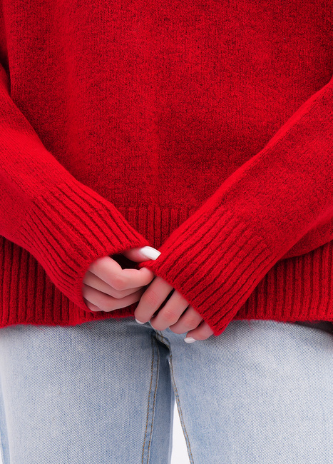 Жіночий червоний светр EQUILIBRI артикул W342 055 000 Red FW2025 Фото ракурс 4 - Жіночий червоний светр EQUILIBRI артикул W342 055 000 Red FW2025