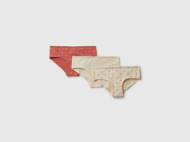 Бежево-оранжевые трусы для девочек Benetton артикул 37CY0S02R 61H 25A Фото ракурс 1 - Бежево-оранжевые трусы для девочек Benetton артикул 37CY0S02R 61H 25A