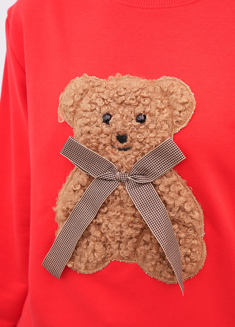 Фото ракурс 4 - Жіночий червоний світшот EQUILIBRI артикул W231 041 000 Red FW2025